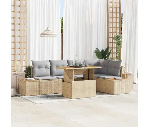 Aia Söögilaudade Komplekt Padjaga Padjaga 6 Pcs Beež Ja Hall