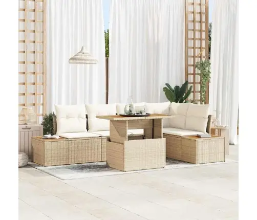 Aia Söögilaudade Komplekt Padjaga 6 Pcs Beež