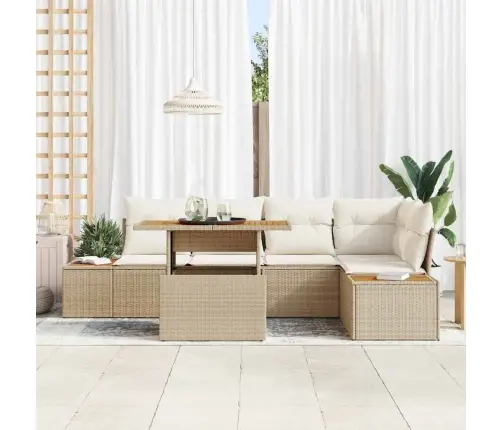 Aia Söögilaudade Komplekt Padjaga 6 Pcs Beež