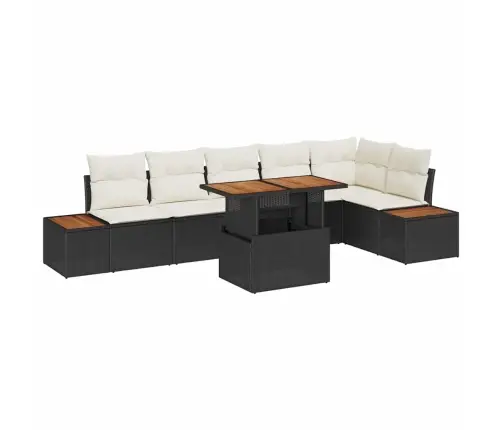 Sodo Valgomojo Komplektas Su Pagalve 7 Pcs Juoda Ir Smėlinė Sodo Valgomojo Komplektas Su Pagalve 7 Pcs Juoda Ir Smėlinė