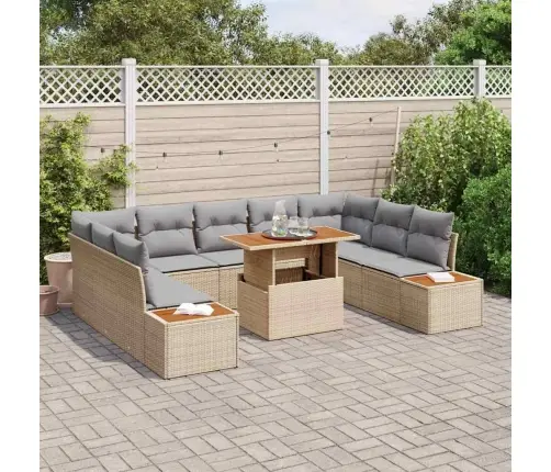 Aia Söögilaudade Komplekt Padjaga Padjaga 10 Pcs Beež Ja Hall