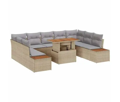 Aia Söögilaudade Komplekt Padjaga Padjaga 10 Pcs Beež Ja Hall