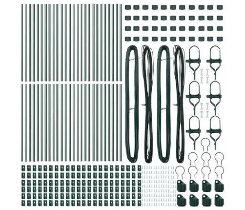 Žogu Stabi 52 Gabali Zaļš Ø32 Mm 80 Cm Cinkots Tērauds Vidaxl