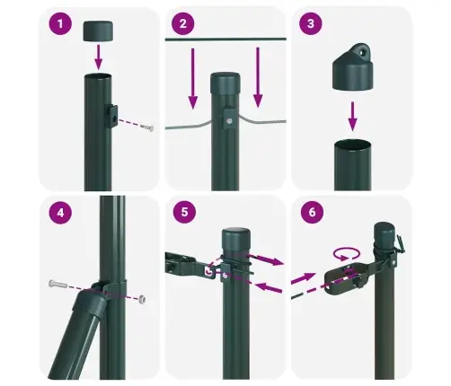 Tvorelės Stulpas 26 Pcs Žalia 3,2 X 3,2 X 120 Cm