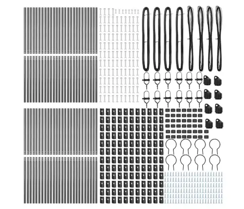 Žoga Stabi 52 Gab. Pelēki Ø32 Mm 190 Cm Cinkots Tērauds Vidaxl