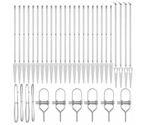 Tvorelės Stulpas 26 Pcs Pilka 3,2 X 3,2 X 140 Cm