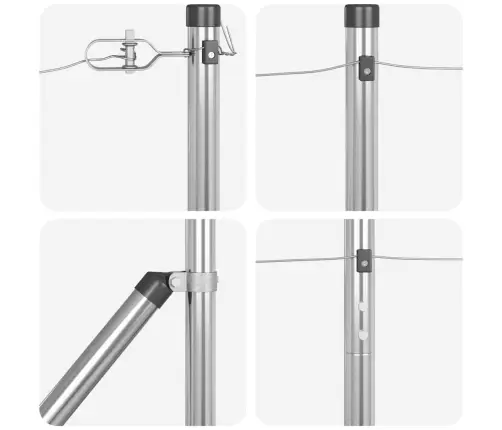 Tvorelės Stulpas Kita 52 Pcs Pilka 3,2 X 3,2 X 180 Cm Plienas