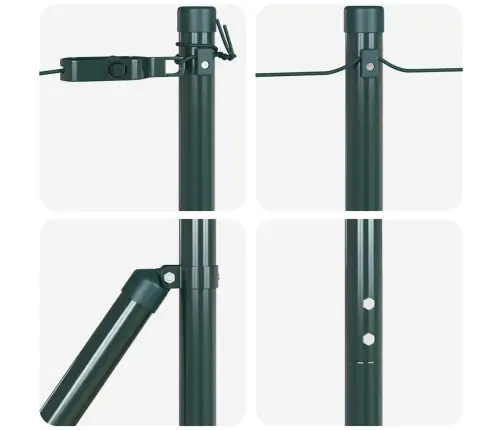 Žoga Stabi Ar Pamata Plāksnēm 52 Gab Ø32Mm 68,5Cm Cinkots Tērauds Vidaxl