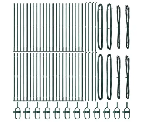 Žoga Stabi Ar Pamata Plāksnēm 52 Gab Ø32Mm 68,5Cm Cinkots Tērauds Vidaxl