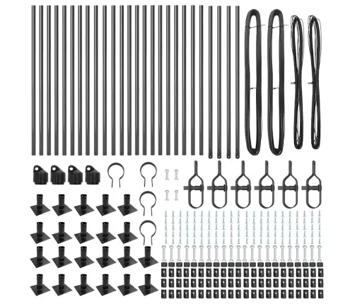 Tvorelės Stulpas 26 Pcs Pilka Dydis: 3,2 X 3,2 X 50 Cm