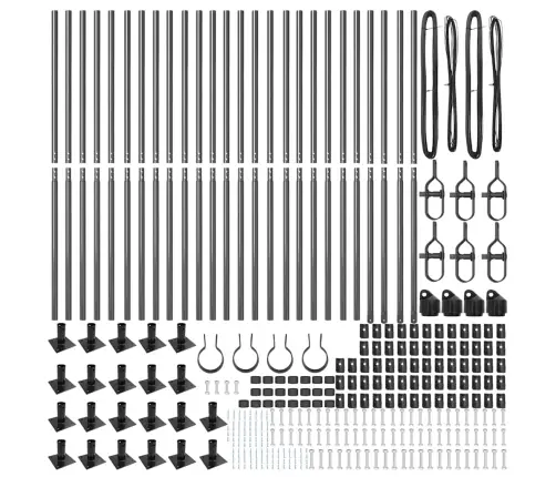 Tvorelės Stulpas 26 Pcs Pilka 3,2 X 3,2 X 130 Cm
