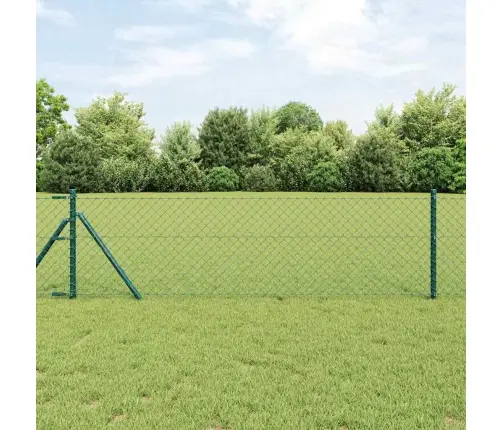 Žoga Stabu Komplekts Zaļa 0.6 X 10 M Cinkots Tērauds Vidaxl