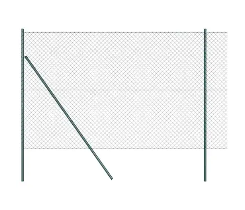 Grandinės Ryšio Tvora Su Stulpais Žalia 1.6 X 10 M Plienas