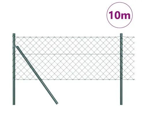 Žoga Stabu Komplekts Zaļa 0.4 X 10 M Cinkots Tērauds Vidaxl