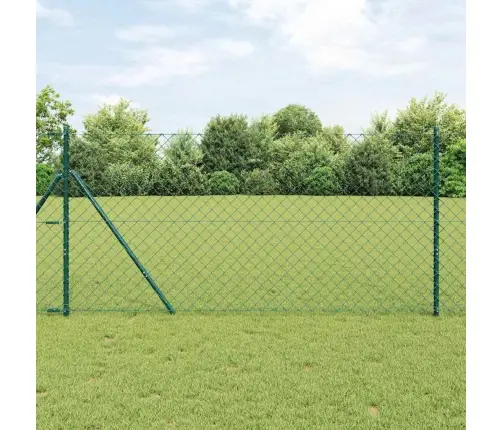 Grandinės Ryšio Tvora Su Stulpais Žalia 1 X 10 M Plienas