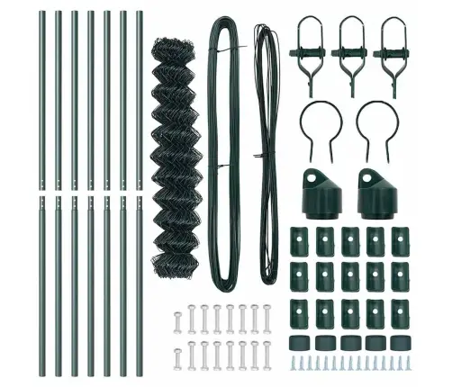 Aiapost Roheline 10 X 1,2 M (60 X 60 Mm Võrku) Terased Ja Pvc