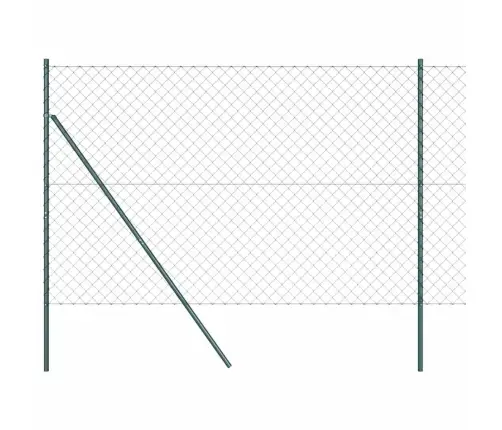 Žoga Stabu Komplekts Zaļa 1.6 X 10 M Cinkots Tērauds Vidaxl