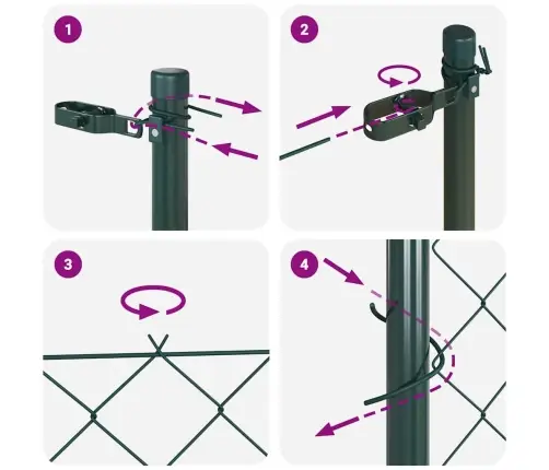 Ahela Link Aed Postidega Roheline 0.6 X 25 M Teras