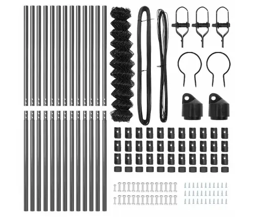 Žoga Stabu Komplekts Pelēka 1.2 X 25 M Cinkots Tērauds Vidaxl