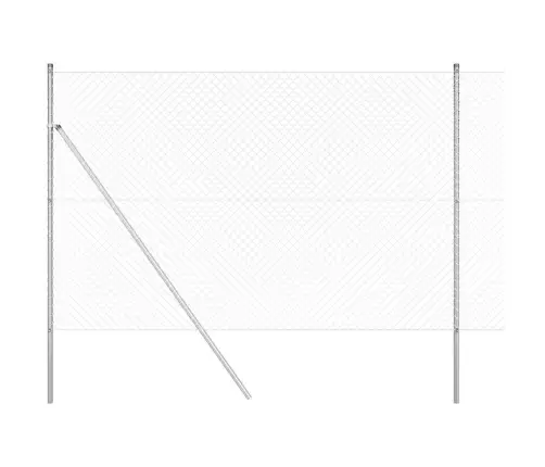 Žoga Stabu Komplekts Sudraba 1.5 X 10 M Cinkots Tērauds Vidaxl