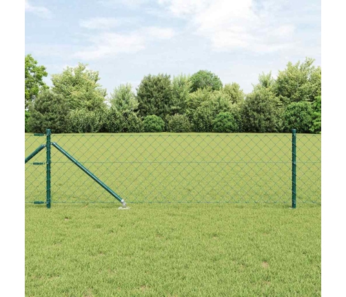 Grandinės Ryšio Tvora Su Stulpais Žalia 0.8 X 10 M Plienas