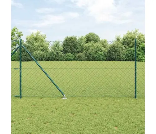 Ķēdes Savienojuma Sēta Ar Stabiem Zaļa 1.2 X 10 M Vidaxl