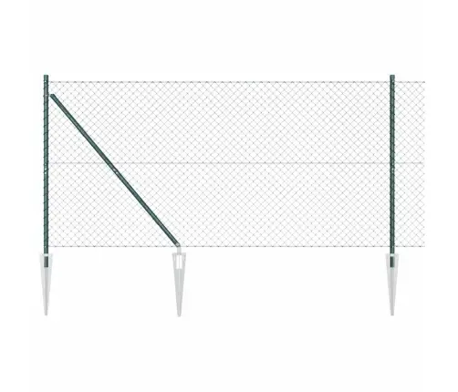 Ķēdes Savienojuma Sēta Ar Stabiem Zaļa 1.2 X 10 M Vidaxl