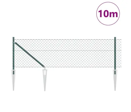 Aiapost Roheline 10 X 0,4 M (60 X 60 Mm Võrk) Terased Ja Pvc