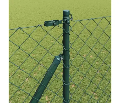 Žoga Stabu Komplekts Zaļa 1.6 X 10 M Cinkots Tērauds Vidaxl