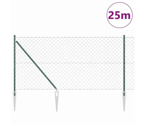 Žoga Stabu Komplekts Zaļa 1.4 X 25 M Vidaxl