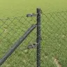 Žoga Stabu Komplekts Pelēka 0.6 X 10 M Cinkots Tērauds Vidaxl