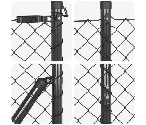 Žoga Stabu Komplekts Pelēka 1.5 X 10 M Vidaxl
