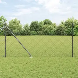 Grandinės Ryšio Tvora Su Stulpais Pilka 1.4 X 25 M Plienas