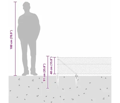 Tvorelės Stulpas Sidabro 10 X 0,4 M (40 X 40 Mm Tinklas)