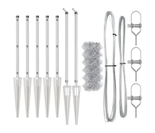 Aiapost Hõbedane 10 X 0,8 M (40 X 40 Mm Mesh) Teras