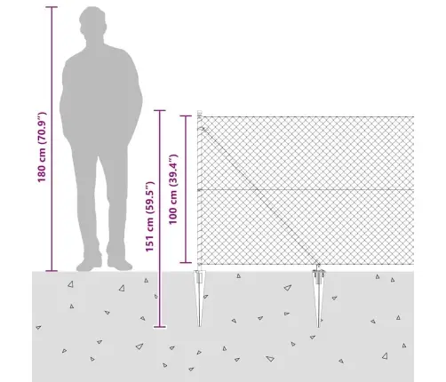 Aiapost Hõbedane 10 X 1 M (40 X 40 Mm Võrk) Teras