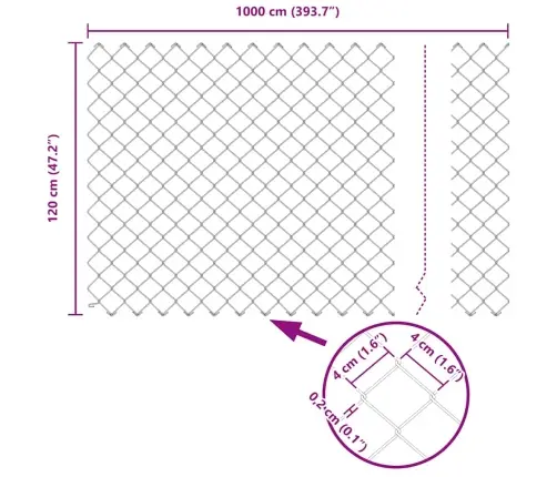 Žoga Stabu Komplekts Sudraba 10 X 1.2 M Cinkots Tērauds Vidaxl