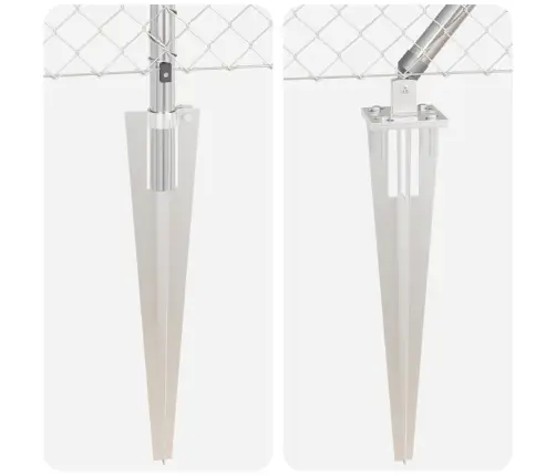 Žoga Stabu Komplekts Sudraba 10 X 1.4 M Cinkots Tērauds Vidaxl