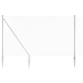 Ķēdes Žogs Ar Stabiem Sudraba 1.6 X 10 M Tērauds Vidaxl