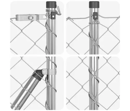 Tvorelės Stulpas Sidabro 25 X 0,8 M (60 X 60 Mm Tinklas)