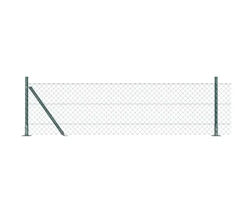 Žoga Stabu Komplekts Sudraba 10 X 0.4 M Cinkots Tērauds Vidaxl