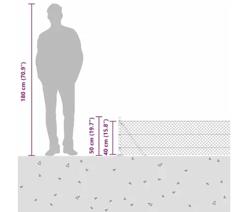 Žoga Stabu Komplekts Sudraba 10 X 0.4 M Cinkots Tērauds Vidaxl
