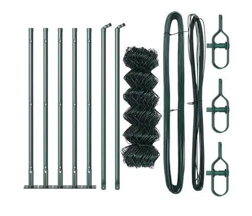 Žoga Stabu Komplekts Sudraba 10 X 0.6 M Cinkots Tērauds Vidaxl