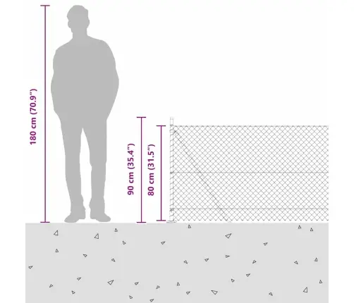 Žoga Stabu Komplekts Sudraba 10 X 0.8 M Cinkots Tērauds Vidaxl