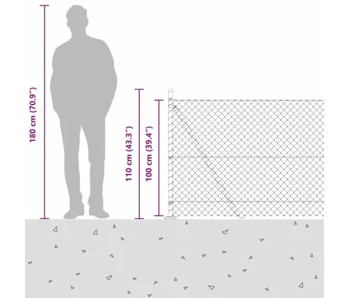 Žoga Stabu Komplekts Sudraba 10 X 1 M Cinkots Tērauds Vidaxl