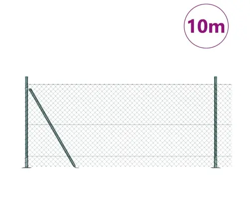 Žoga Stabu Komplekts Sudraba 10 X 1 M Cinkots Tērauds Vidaxl