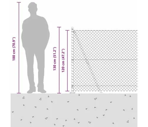 Žoga Stabu Komplekts Sudraba 10 X 1.2 M Cinkots Tērauds Vidaxl