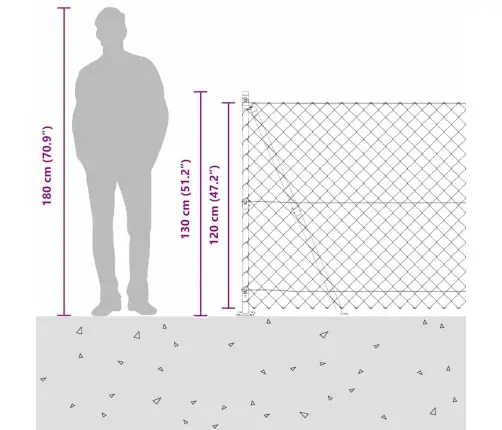 Aiapost Roheline 10 X 1,2 M (60 X 60 Mm Võrku) Terased Ja Pvc