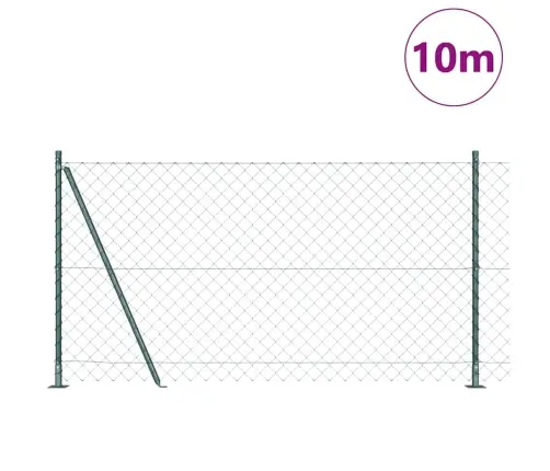 Aiapost Roheline 10 X 1,2 M (60 X 60 Mm Võrku) Terased Ja Pvc