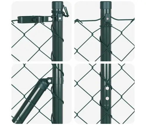 Žoga Stabu Komplekts Sudraba 10 X 1.6 M Cinkots Tērauds Vidaxl